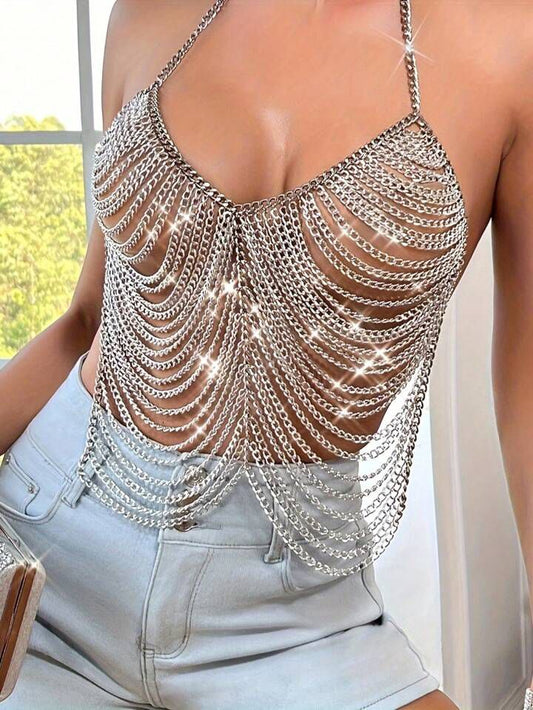 SILM Silver Chain Top