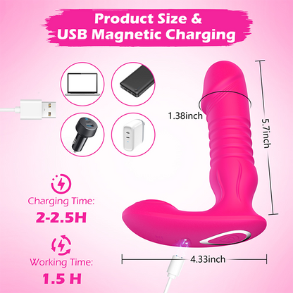 G Spot Dildo Vibrator with Thrusting & Vibrating Modes