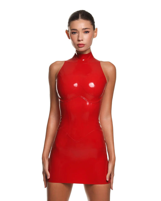FancyStar® Cherry Bomb Latex Dress