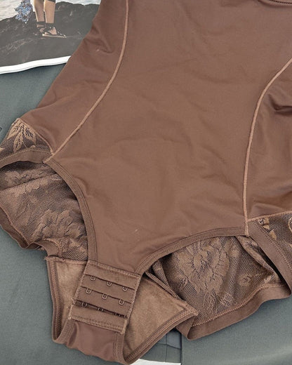 Women's Tummy-Control Sleeveless Tube Top Hip Lace One-Piece Body Shaper