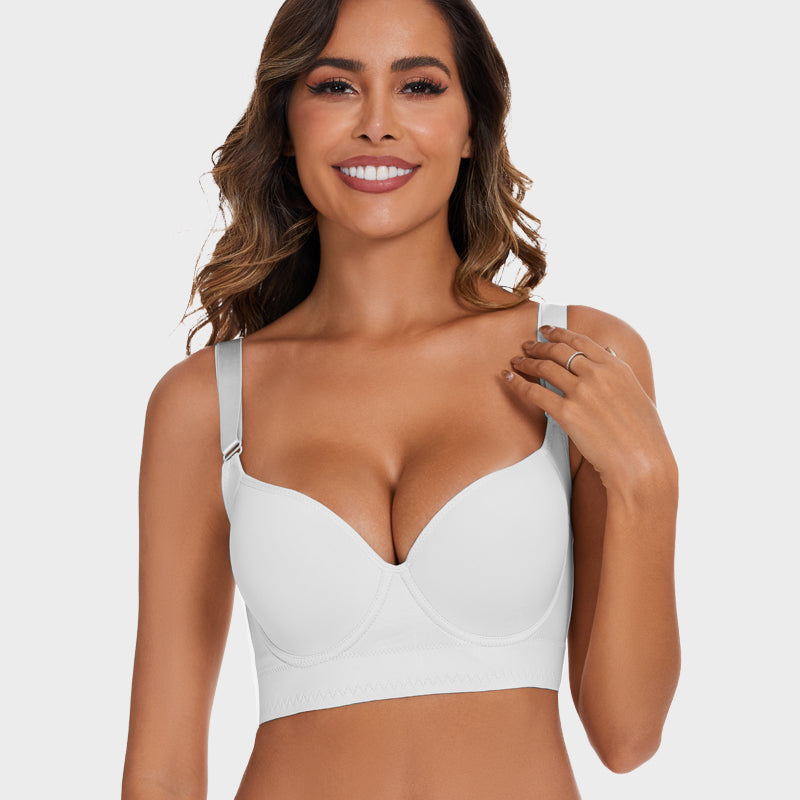 Push-Up Back Smoothing Bra-White