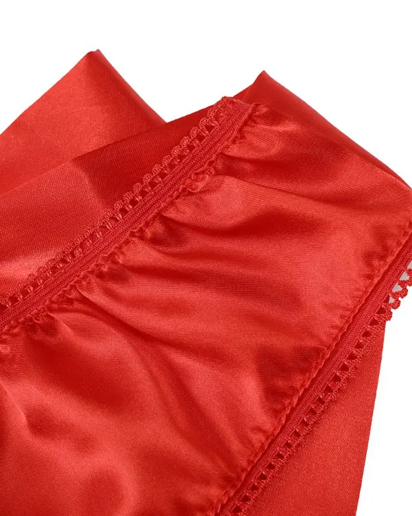 BOWKNOT Satinb Crotchless Panties