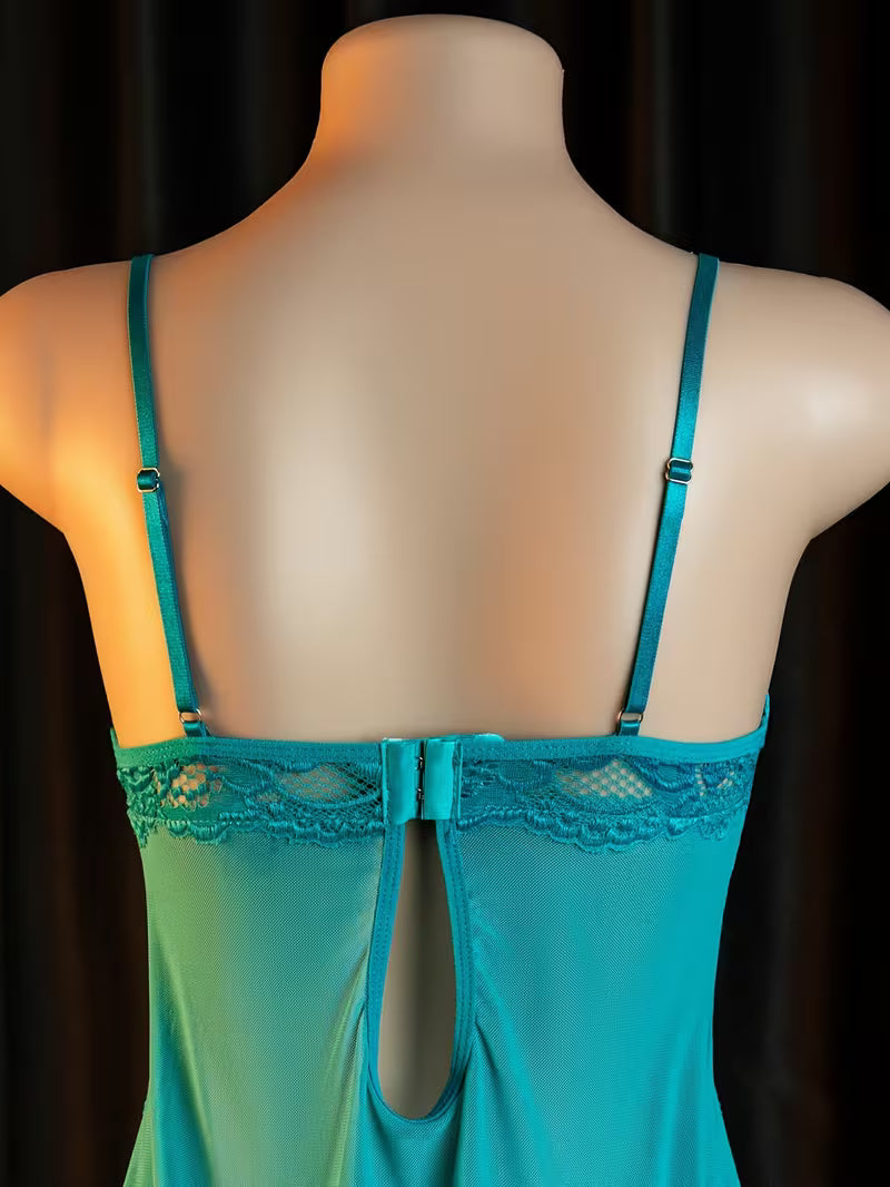 Midnight Lace Babydoll Set
