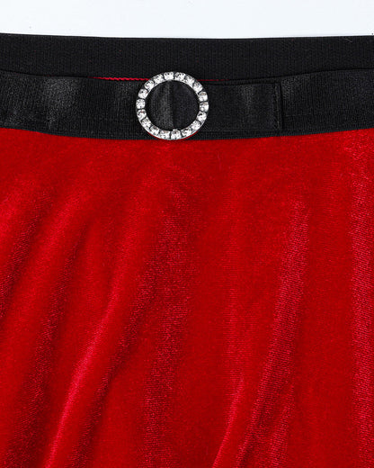 Christmas Velvet Heart Decoration Sexy Suit