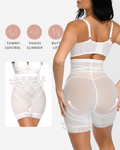 High Waist Tummy Control Lace Butt Lifting Shapewear Shorts