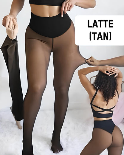 Compression Straps Single-seam Shaping Fleece-lined Leggings