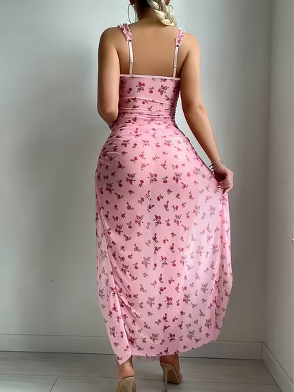 Vivienne Cherry Blossom Slit Dress