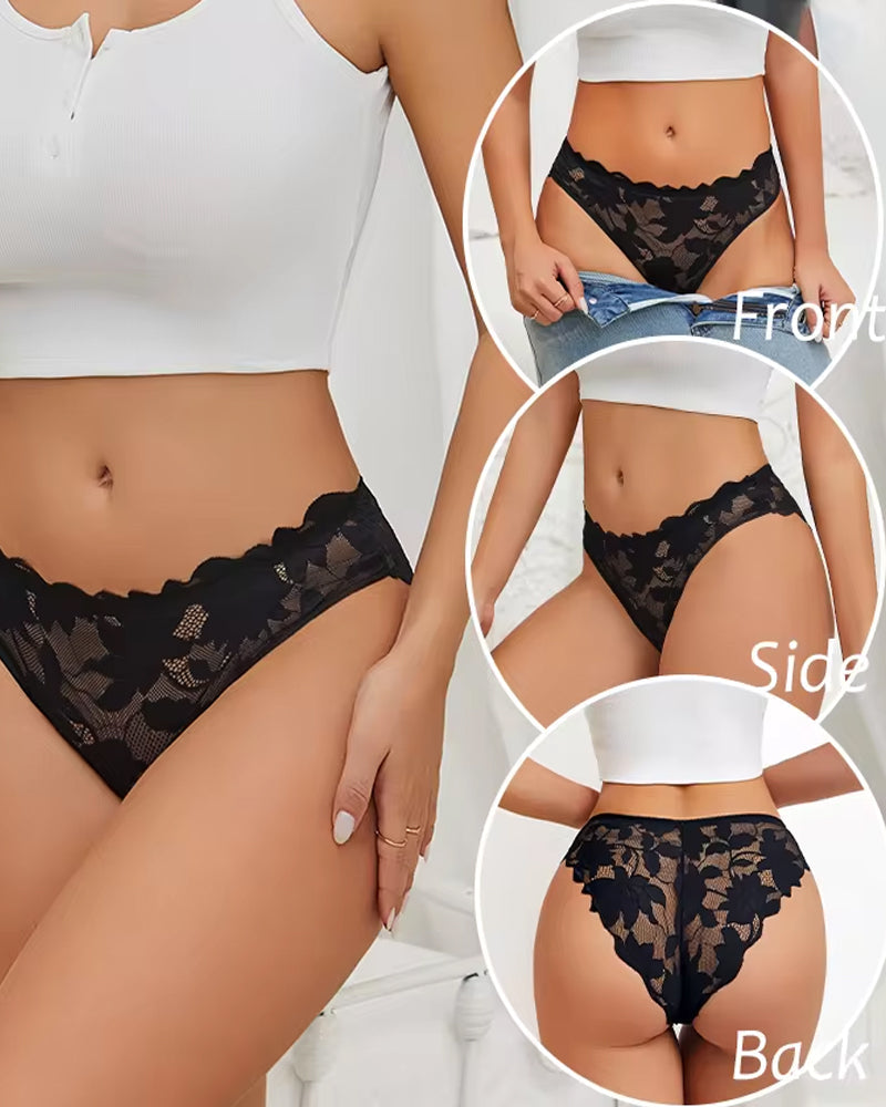 Women's Sexy Lace Floral Mesh Breathable Panties