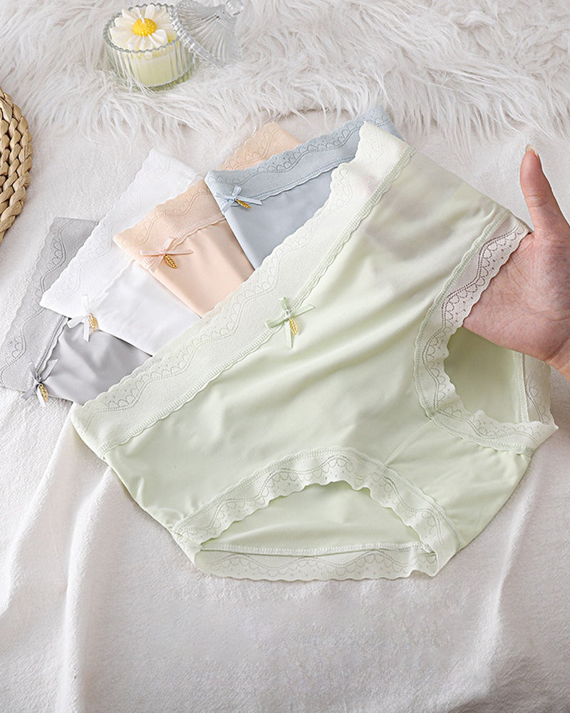 Comfortable Breathable Ice Silk Seamless Pure Cotton Crotch Women's Briefs