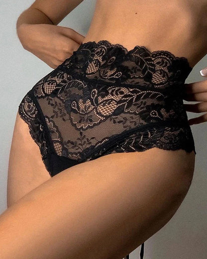 Sexy Lace High-waisted Tie-up Bodycon Panties
