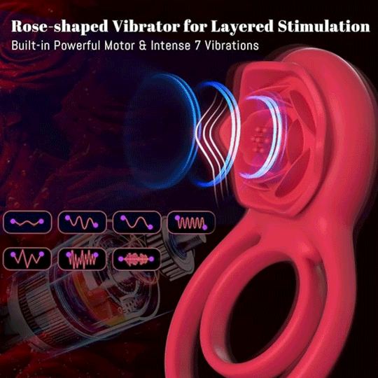 💥 2025 Limited 70% OFF 💦 ROSELINK Suptruck Kiwinet® 3 in 1 Dual Ring Rose Vibrator