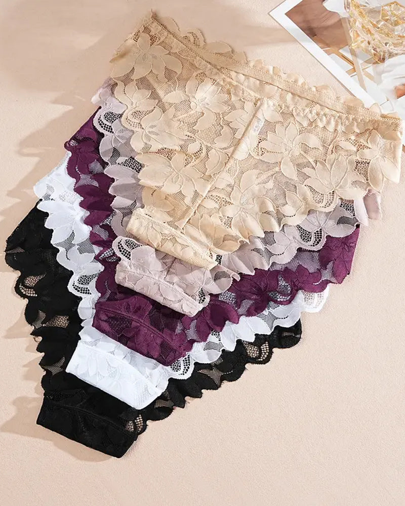 Women's Sexy Lace Floral Mesh Breathable Panties