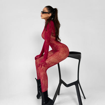 Floral Pattern Body Stocking HEMSMTH353