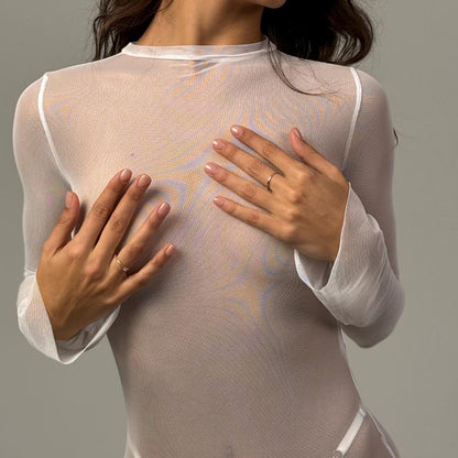 Soft Stretchy Long Sleeve Bodysuit HEMSMTH409