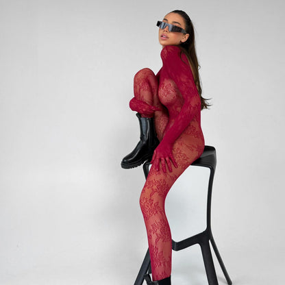 Floral Pattern Body Stocking HEMSMTH353