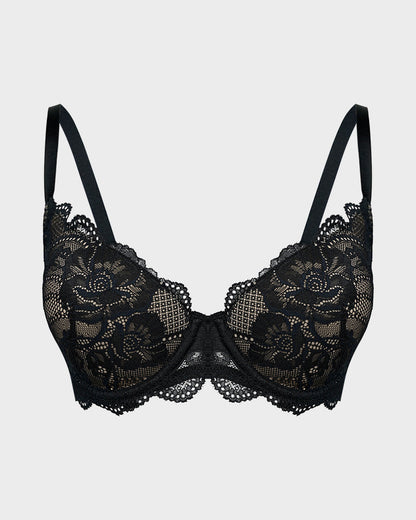 Lace Full Coverage Push Up Bra