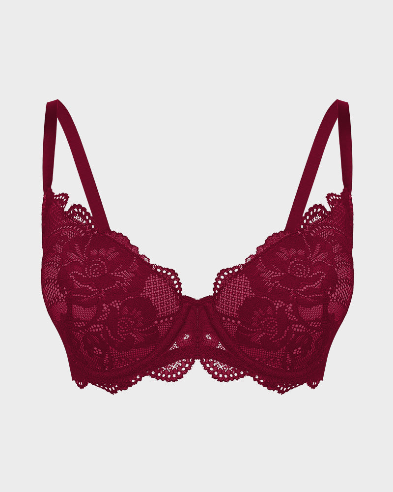 Lace Full Coverage Push Up Bra