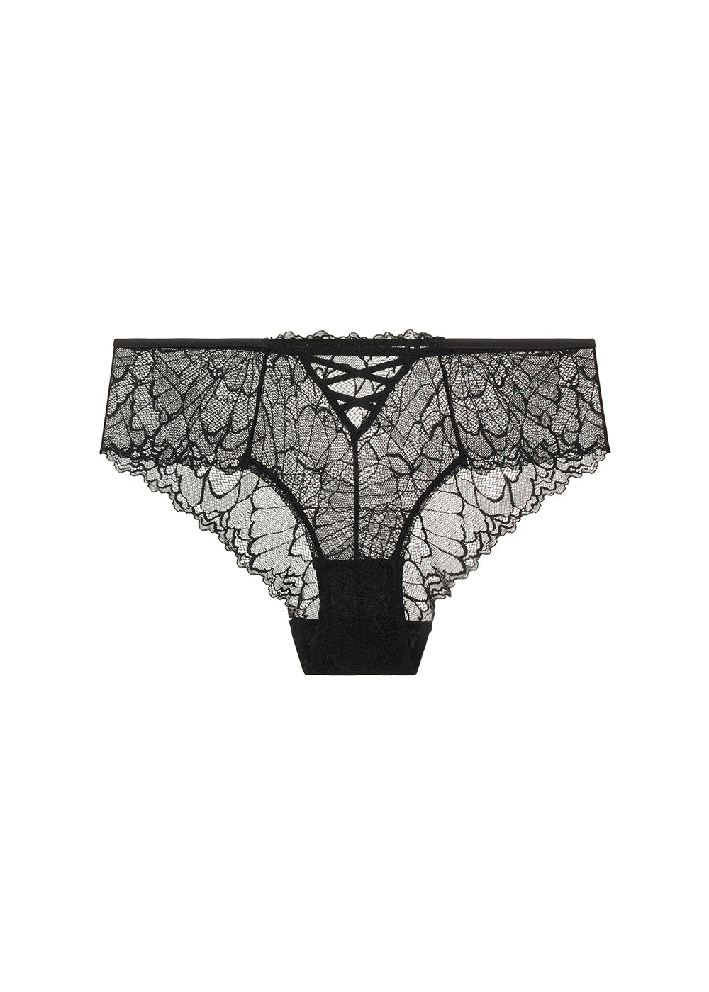 JENNIFER Sexy Black Recycled Lace Boyshort Panties