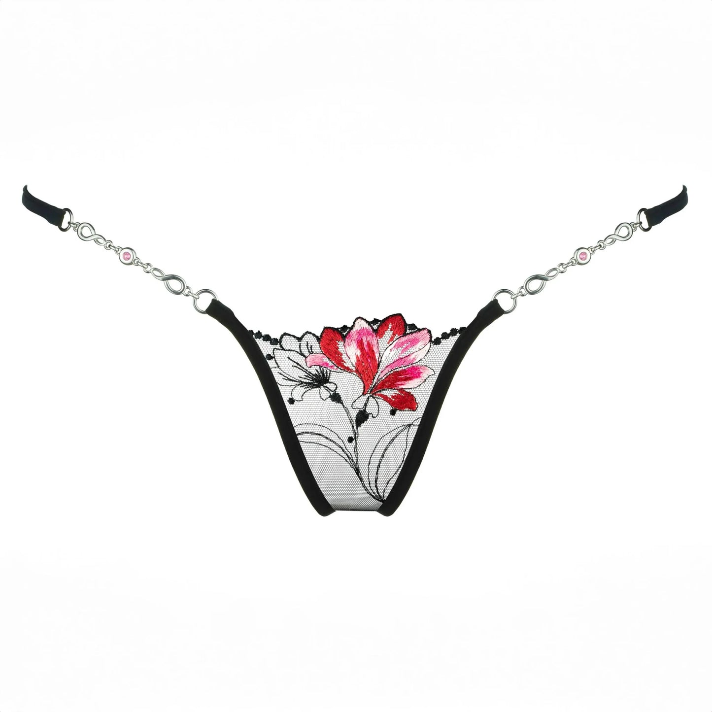 Mini perizoma G - String - Red Flower - Lucky Cheeks - The Game Lingerie
