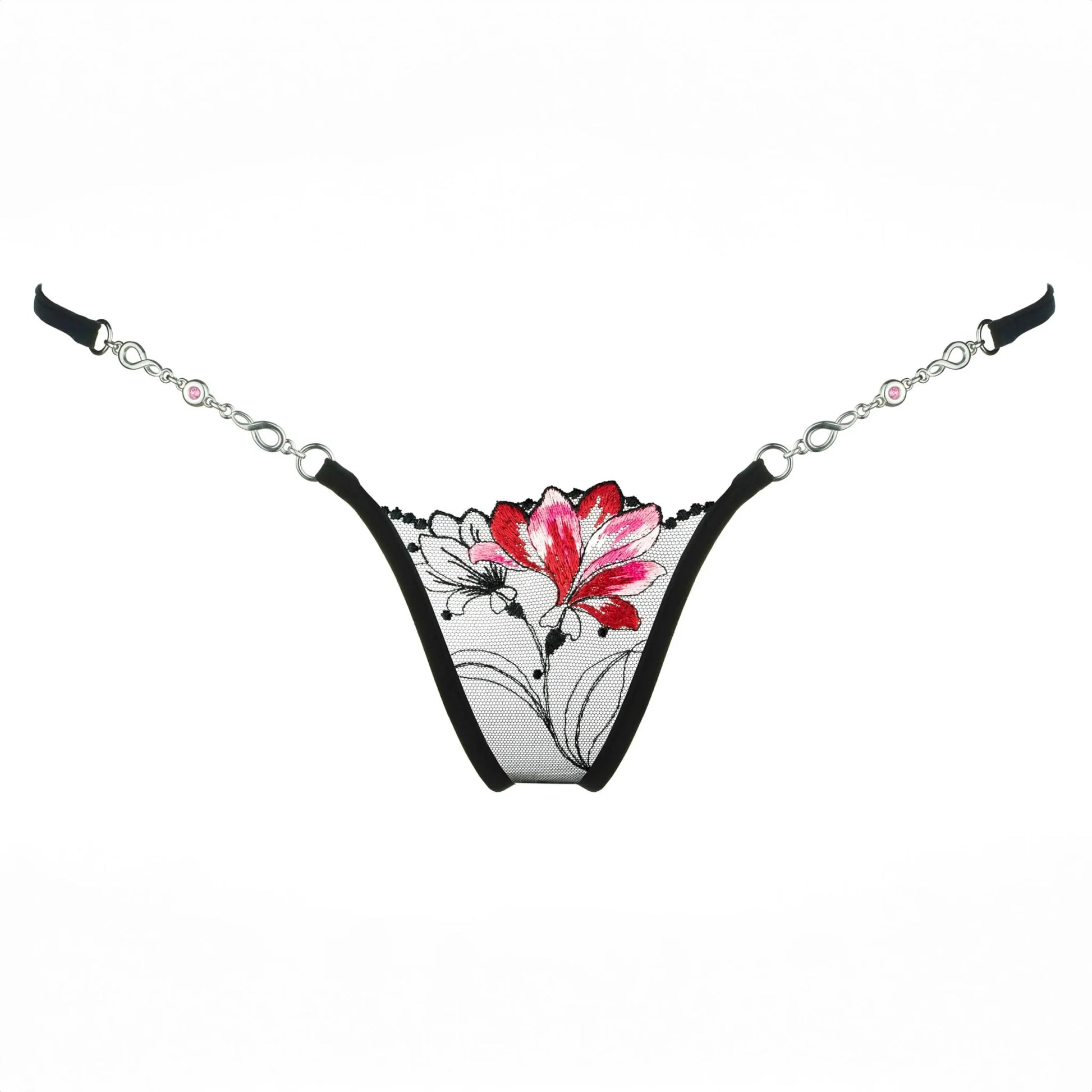 Mini perizoma G - String - Red Flower - Lucky Cheeks - The Game Lingerie