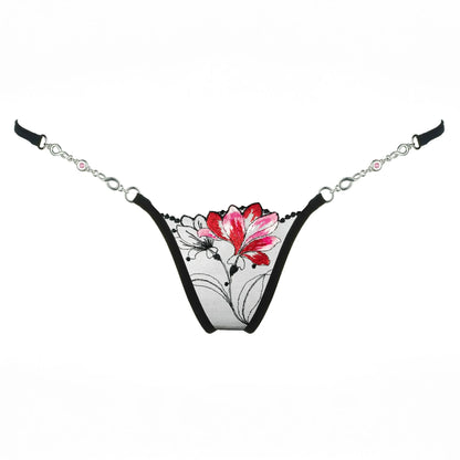 Mini perizoma G - String - Red Flower - Lucky Cheeks - The Game Lingerie
