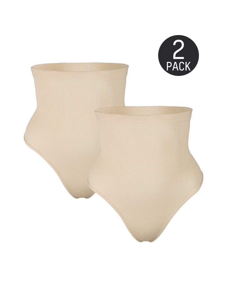 High Waist Tummy Control Thong (2 Pack)