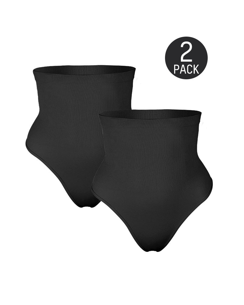 High Waist Tummy Control Thong (2 Pack)