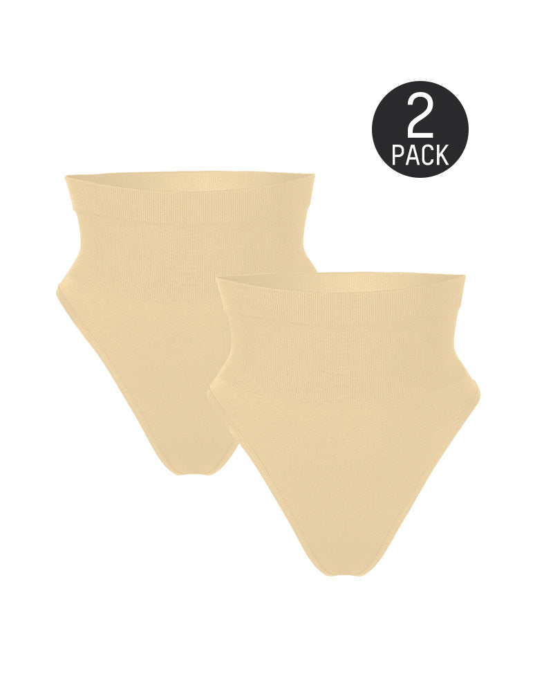 Mid-Waist Tummy Control Thong (2 Pack)
