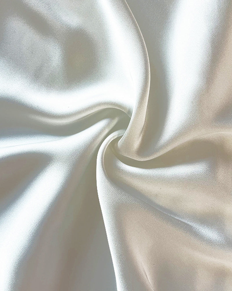 Satin Lace Patchwork Deep V-neck Polka-dot Mesh Backless Camisole Nightgown