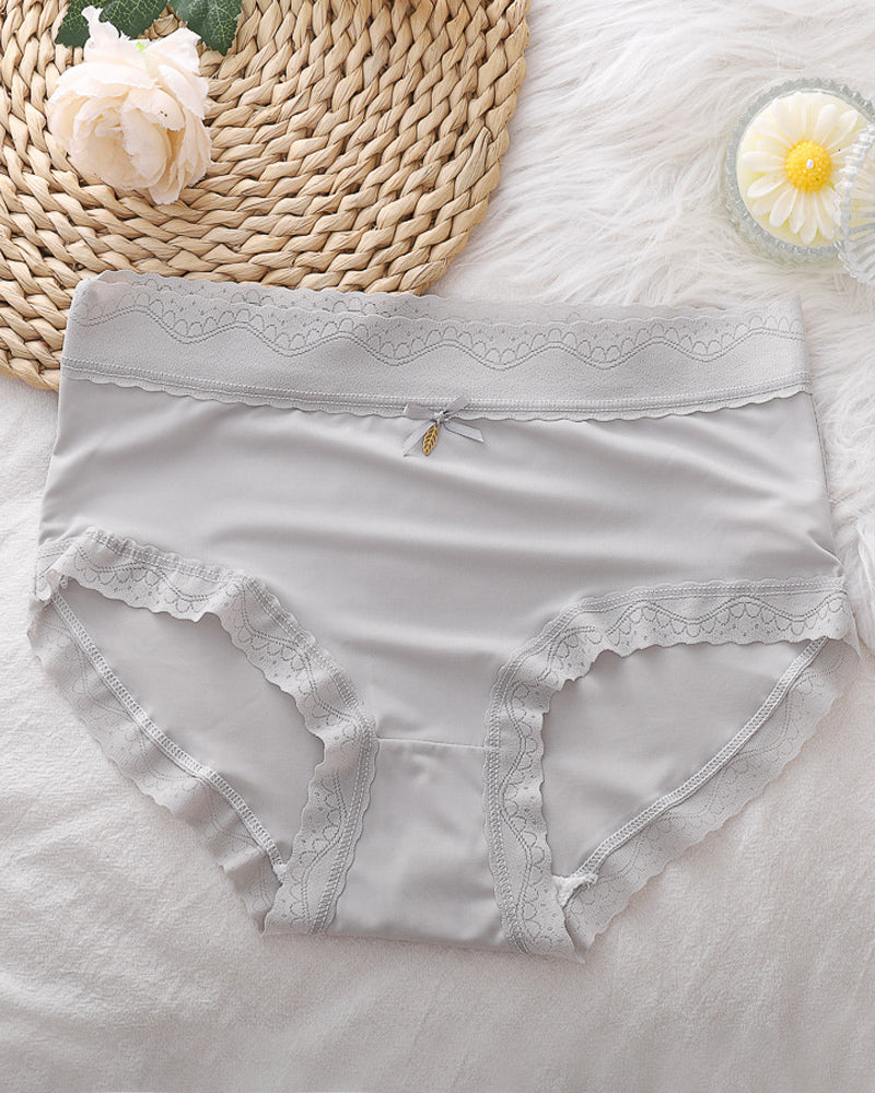 Comfortable Breathable Ice Silk Seamless Pure Cotton Crotch Women's Briefs