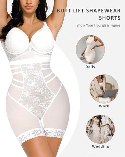 High Waist Tummy Control Lace Butt Lifting Shapewear Shorts