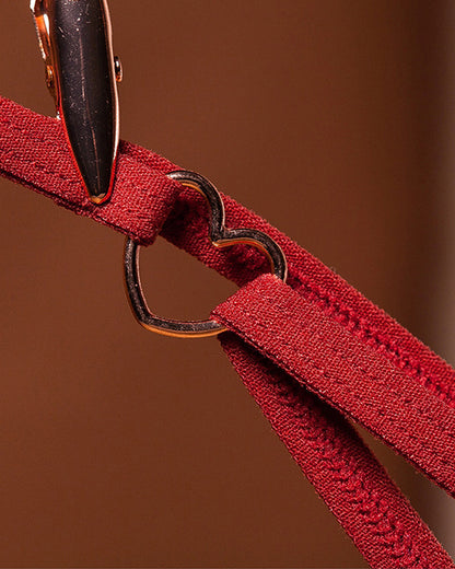 Sexy Heart-Shaped Lace Flower Pearl Embellished Thong
