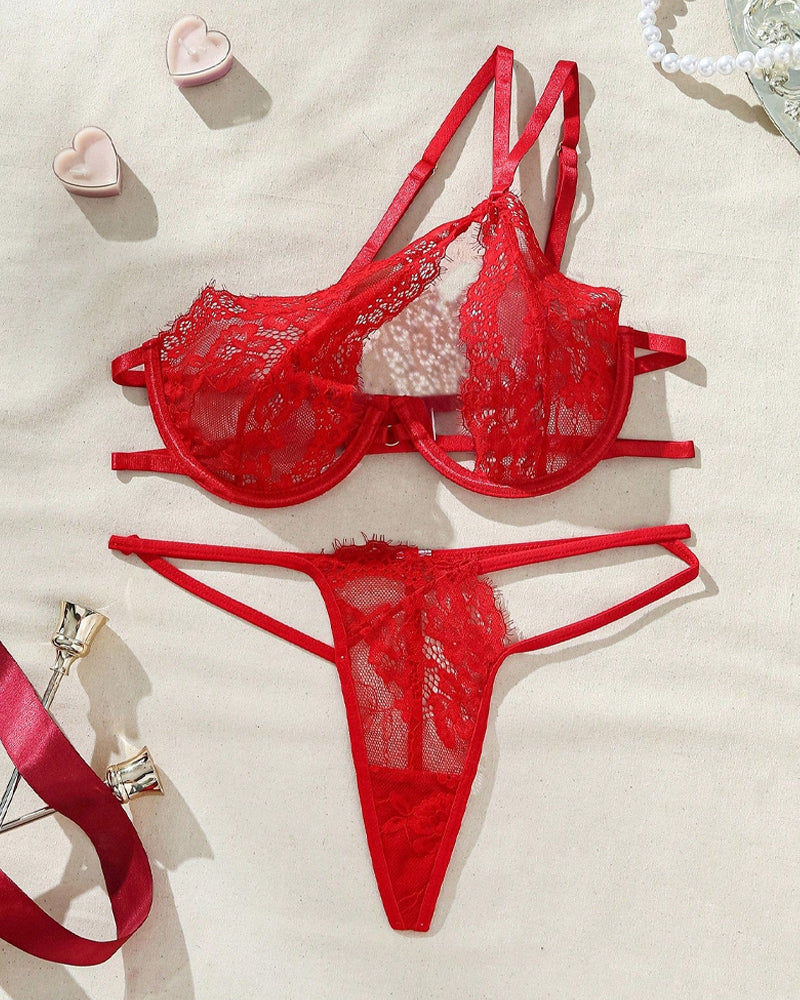 Sexy Lace Cutout Lingerie Set