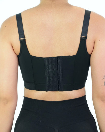 V-neck Wide Back Underwire Long Body Shaping Push-up Bra