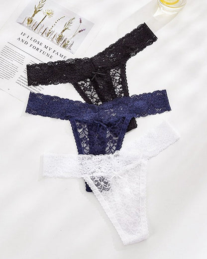 Sexy Lace Sheer Low-rise Thong Panties