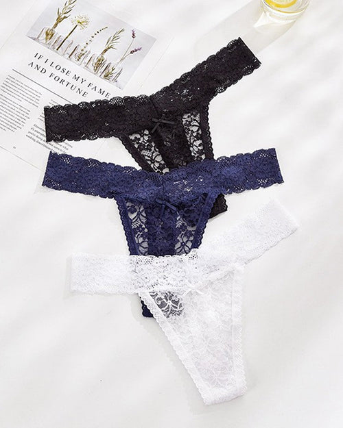 Sexy Lace Sheer Low-rise Thong Panties