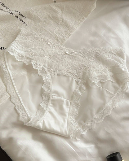 Sexy Colorblock Lace Mesh Sheer Panties