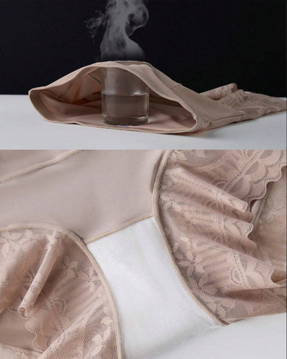 Women's High-waisted Tummy-control Butt-lifting Lace-trim Shaping Panties