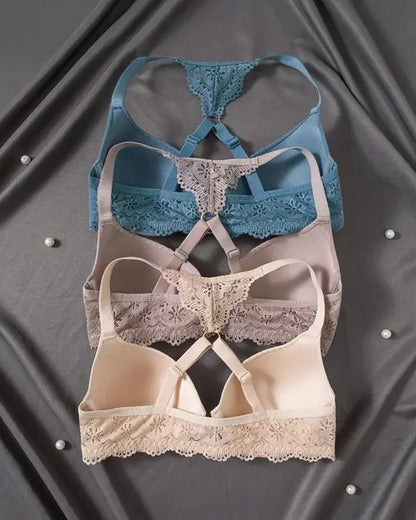 Women's Sexy Front-closure Lace-paneled Underwired Bra