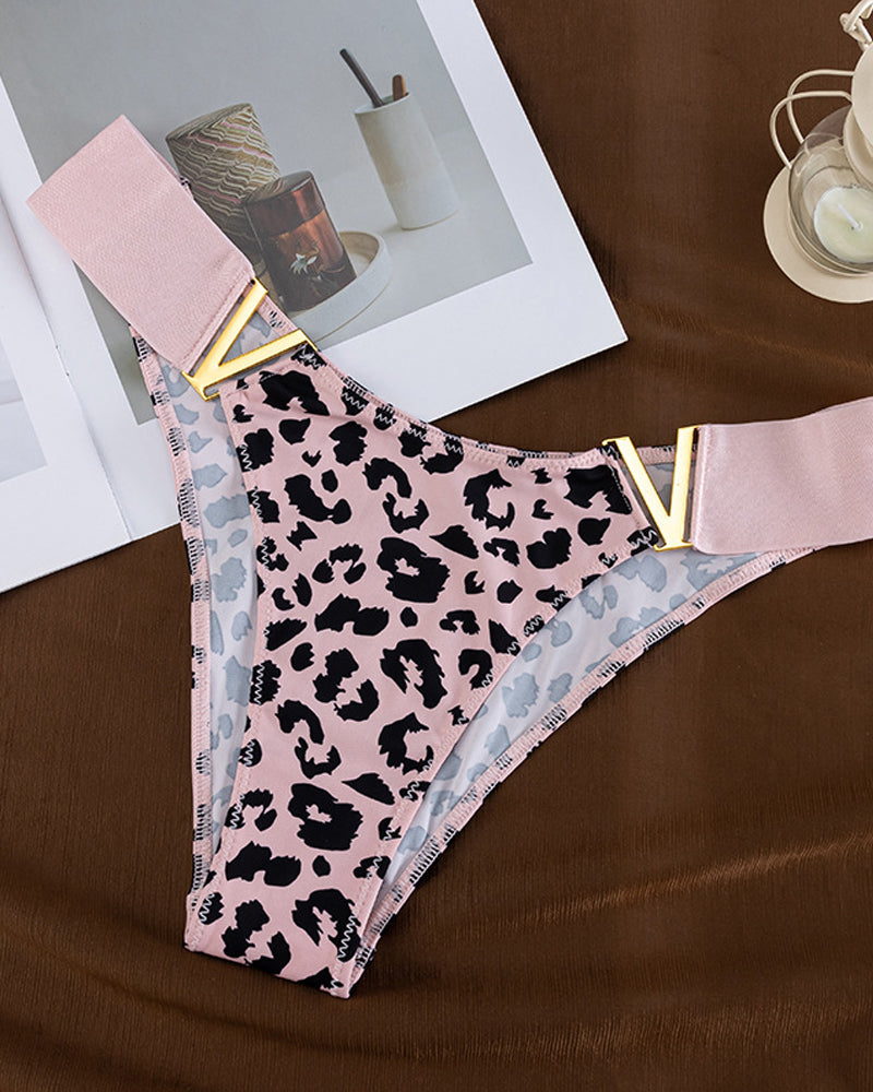 Seamless Sexy Colorblock Printed Panties