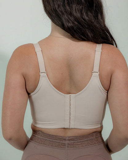 V-neck Wide Back Underwire Long Body Shaping Push-up Bra