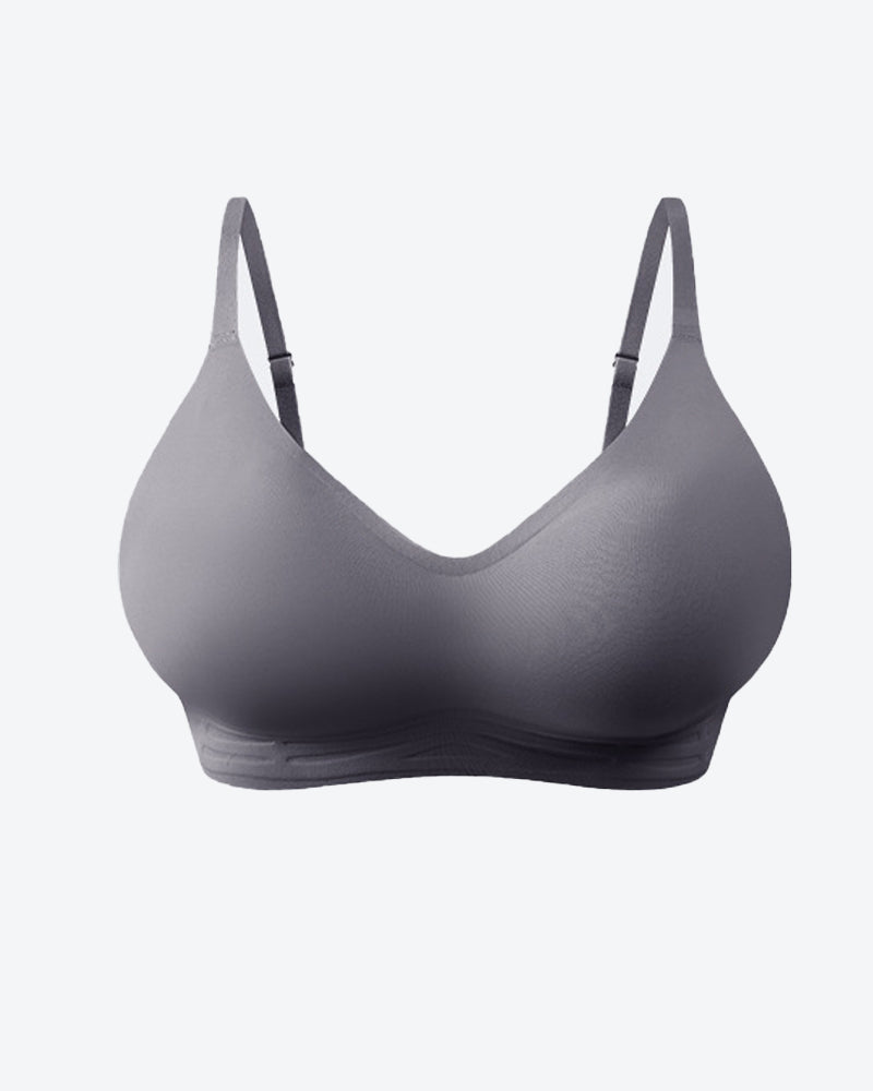 Women's V-neck Seamless Breathable Push-up Vest Bra  with Two Removable Shaping Pads