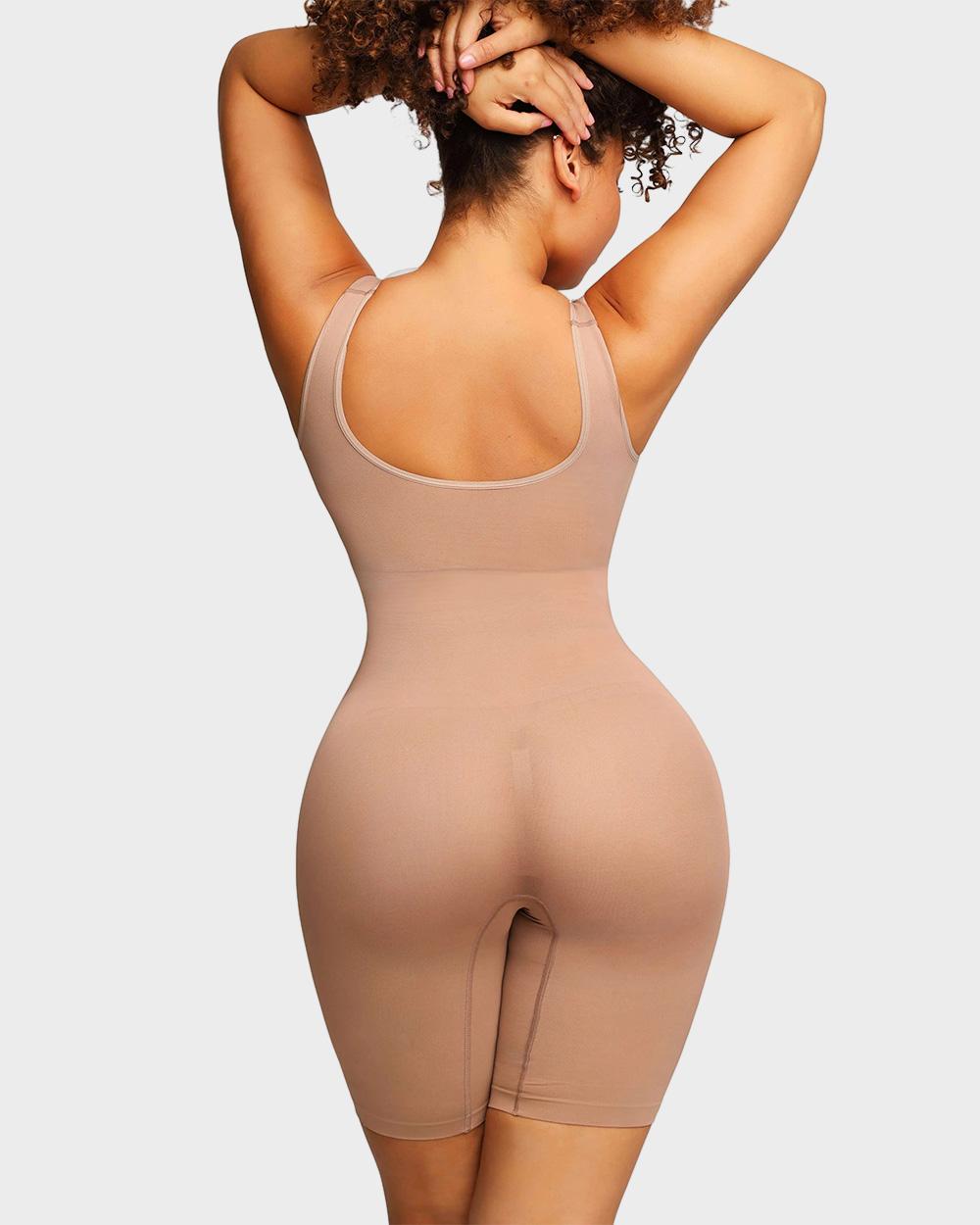 Seamless Sculpting Mid Thigh Bodysuit Shaper