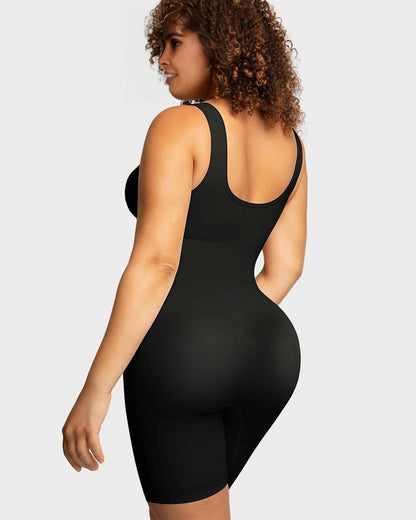 Seamless Sculpting Mid Thigh Bodysuit Shaper