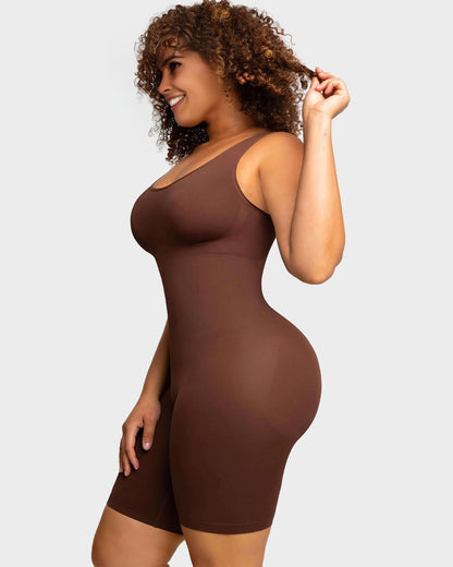Seamless Sculpting Mid Thigh Bodysuit Shaper