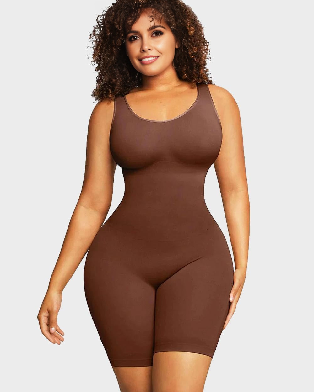 Seamless Sculpting Mid Thigh Bodysuit Shaper