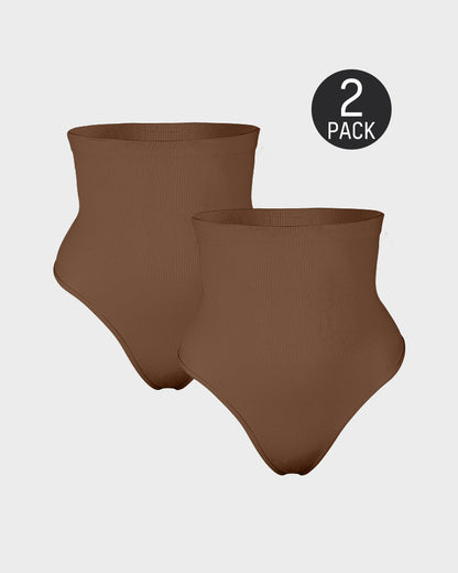High Waist Tummy Control Thong (2 Pack)