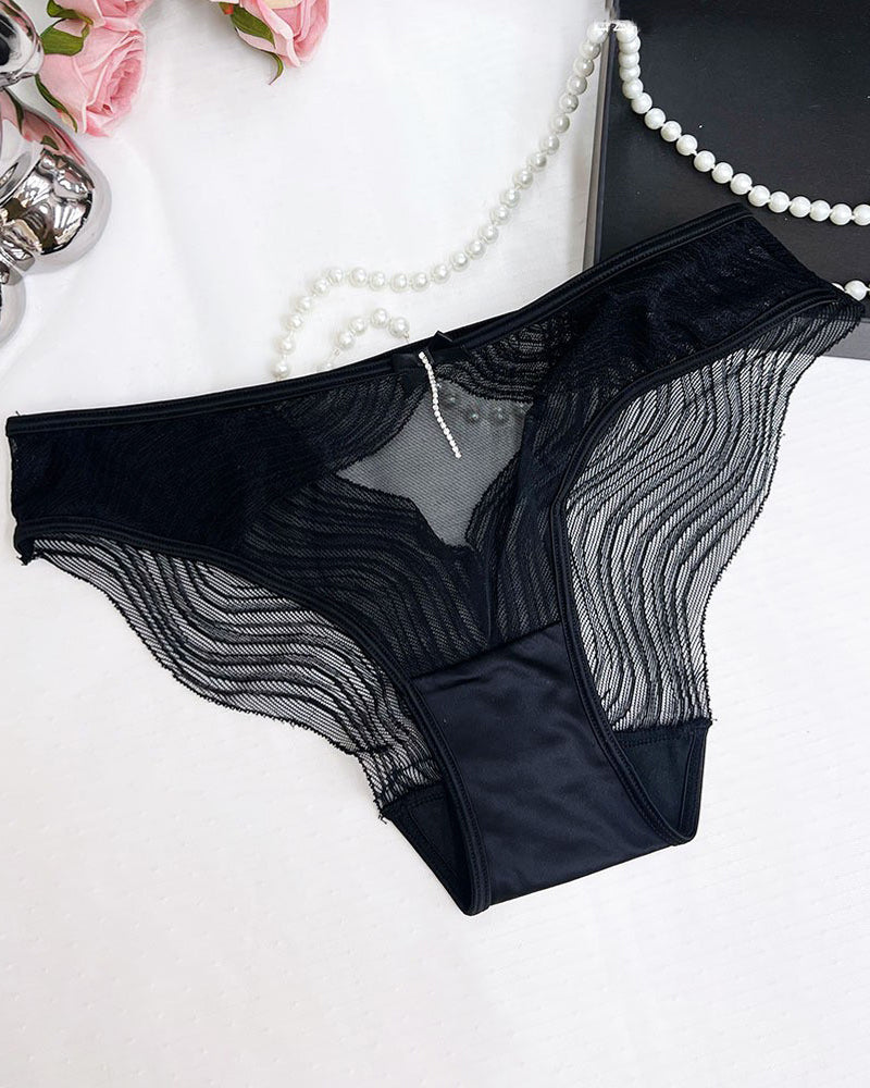 Sexy Lace Mesh Sheer Cutout Panties
