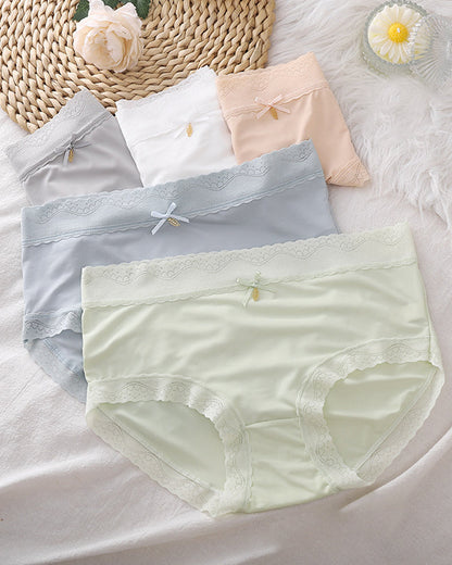 Comfortable Breathable Ice Silk Seamless Pure Cotton Crotch Women's Briefs