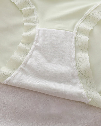 Comfortable Breathable Ice Silk Seamless Pure Cotton Crotch Women's Briefs